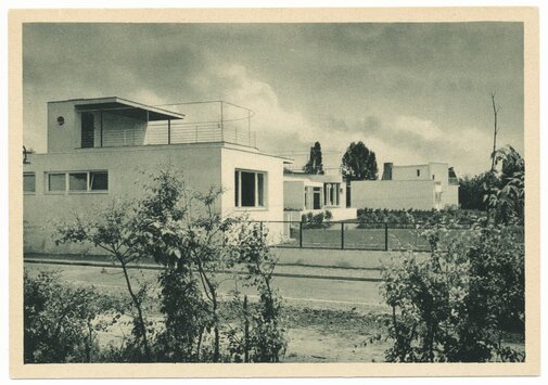 preview Einfamilienhäuser. Werkbund-Ausstellung Wohnung und Werkraum 1929 in Breslau (Postkarte Eigentum Kurt Wilhelm-Kästner)